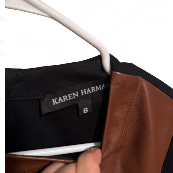 Karen Harman Leather Peplum Top - Picture 3 of 8